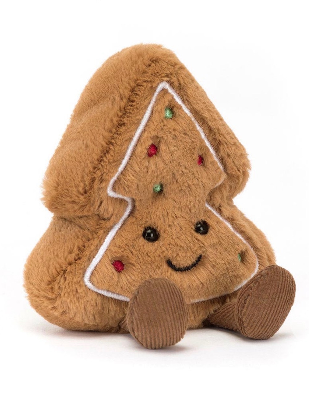 Amuseables Tree Cookie JellyCat | Plush Gingerbread Tree Plush Toy | Brown